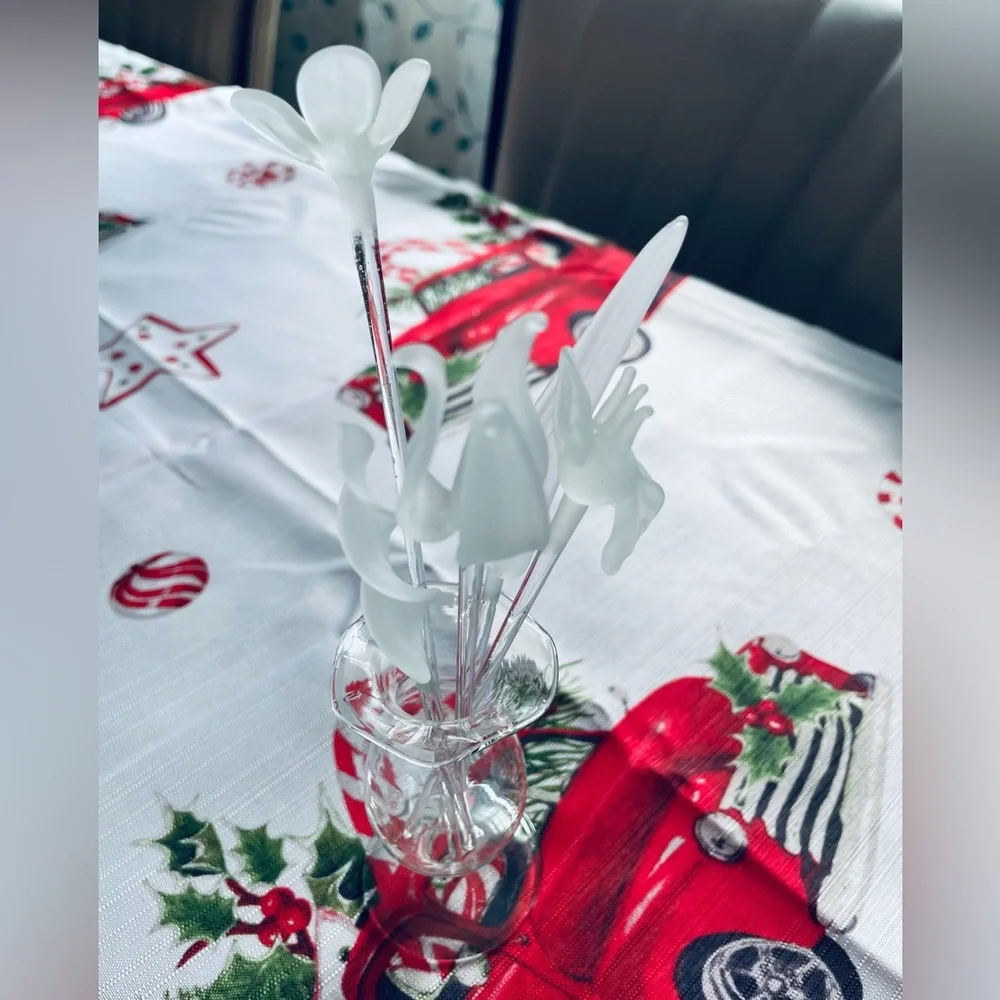 90’s Crystal flower vase
